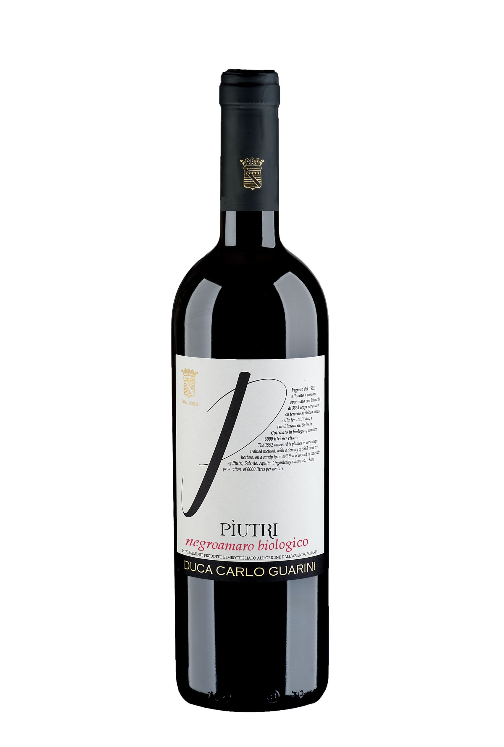 Piutrì vino negroamaro bio guarini