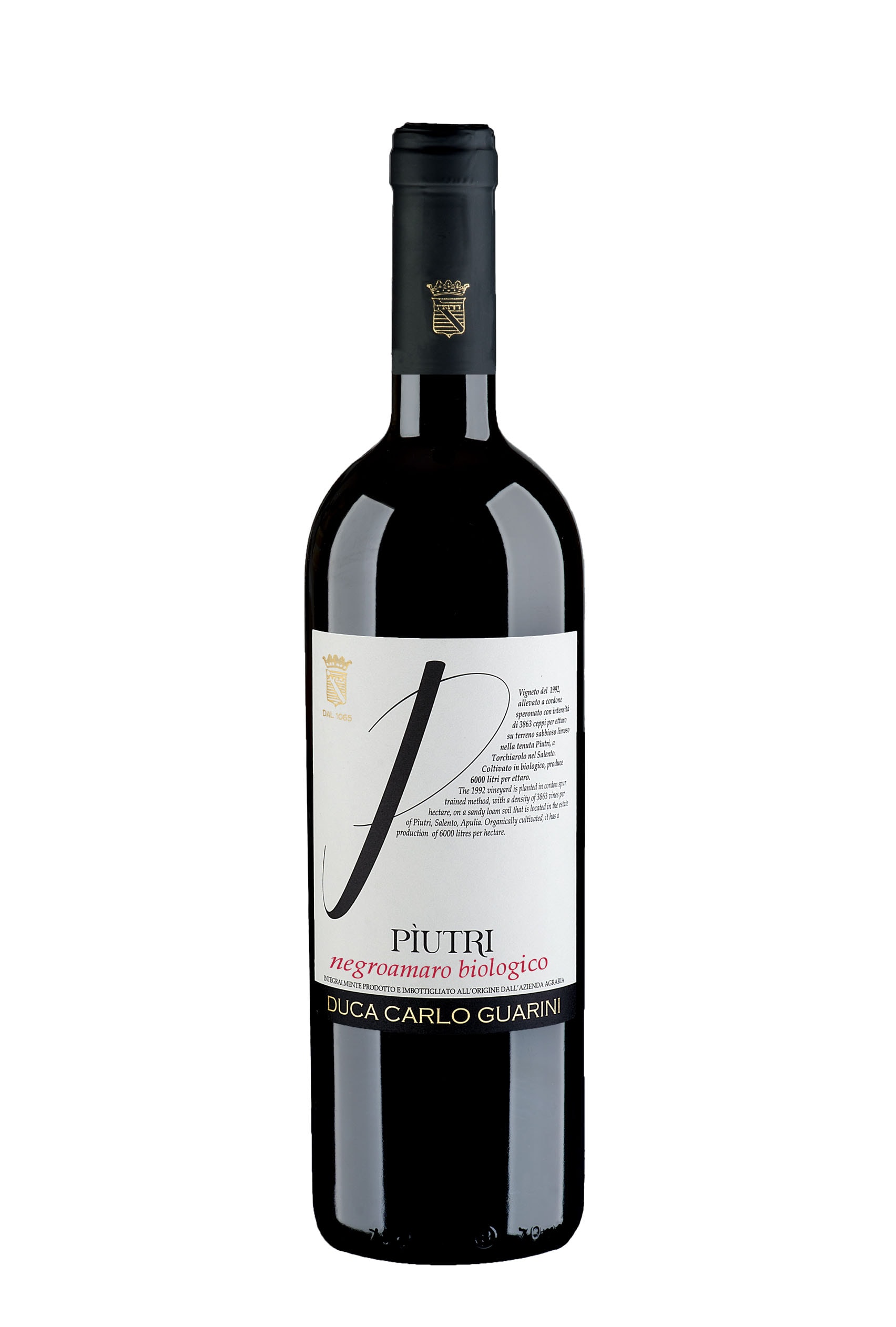 Piutrì vino negroamaro bio guarini