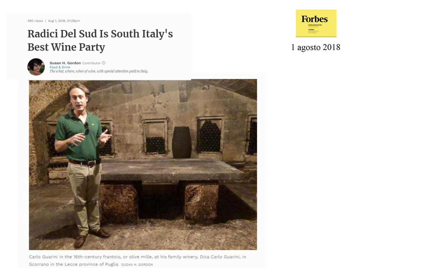 Forbes articolo radici del sud guarini vini