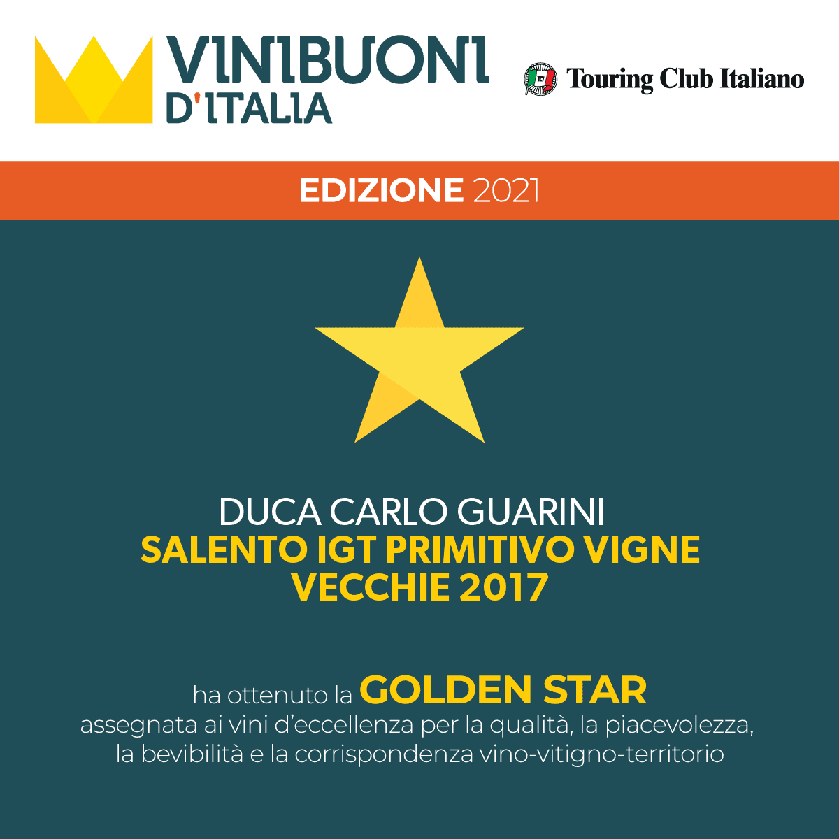 Premio Golden Star Guida Vinibuoni