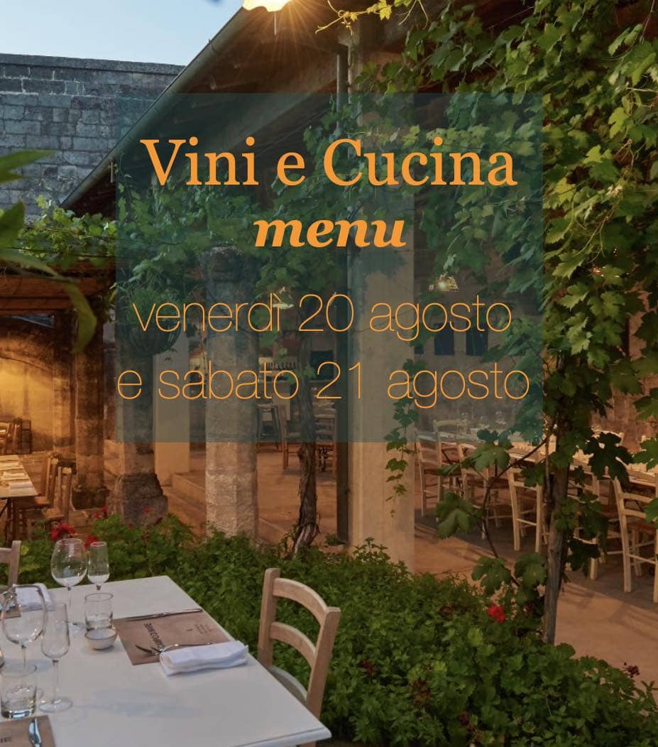 Vini e Cucina cene di degustazione - 20-21 agosto 2021